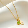 Birthstone Necklace With Diamonds In Sterling Silver, thumbnail 8 of 12