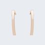 Gold Plated Curve Bar Earrings, thumbnail 2 of 7