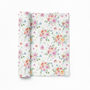 Luxury Secret Rose Garden Floral Organic Bamboo Muslin Swaddle, thumbnail 1 of 3