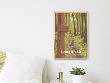 Long Trail Vermont USA Travel Poster Art Print, 3 of 8