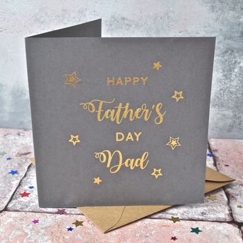 Personalised Gold Foiled Father's Day Card, 2 of 3