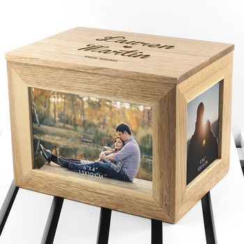 Personalised Name And Heart Photo Cube Keepsake Box, 3 of 5