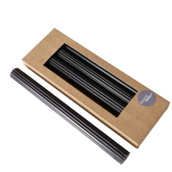Black Ribbed Dinner Taper Candle : Set Of Four, 2 of 3