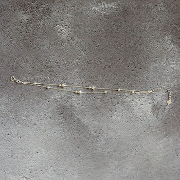 30th Birthday Sterling Silver Three Star Bracelet, 3 of 4