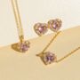 Purple Heart Lavender Amethyst Pendant Necklace In Silver And Gold, thumbnail 4 of 11