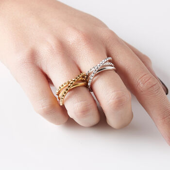 Entwined Serpent Ring In Gold, 6 of 6