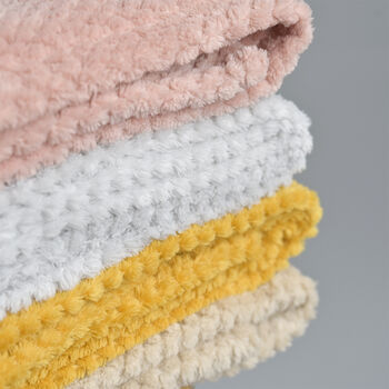 Personalised White Honeycomb Baby Blanket, 8 of 10