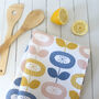 Bloom Pattern Tea Towel In Bright Or Pastel, thumbnail 1 of 2
