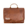 Personalised Leather Hanging Dopp Kit With Hook, thumbnail 2 of 8