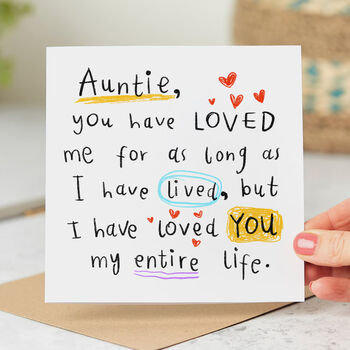 'Auntie I Have Loved You My Entire Life' Card, 4 of 4