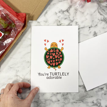 You Are Turtlely Adorable Funny Valentine's Card, 2 of 6