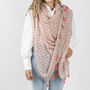 Pink Printed Ikat Tassel Summer Scarf, thumbnail 4 of 12