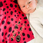 Personalised First Christmas Red Print Baby Xl Muslin, thumbnail 1 of 5