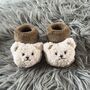 Cream Teddy Bear Baby Socks, thumbnail 3 of 8