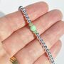 May Birthstone Chrysoprase Sterling Silver Bead Bracelet, thumbnail 2 of 6