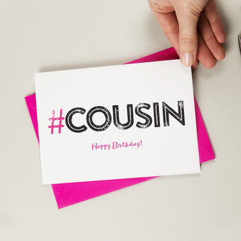 Hashtag Cousin Birthday Card, 3 of 6