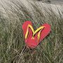 Bright Red Natural Rubber Flip Flops, thumbnail 3 of 10