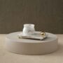 White Marble Espresso Cup With Gold Accent Tray, thumbnail 1 of 3
