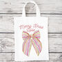 Personalised Christmas Bow Bag, thumbnail 3 of 4