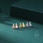 Minimalist Cat Stud Earrings In Sterling Silver, thumbnail 5 of 11