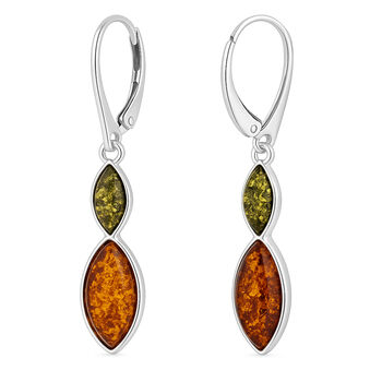Sterling Silver Mixed Baltic Amber Drop Earrings – 10mm, 5 of 6