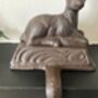 Cast Iron Reindeer Stocking Holder Xmas Mantel Hanger, thumbnail 4 of 7