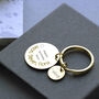 Personalised Gold Birth Flower Year Keyring, thumbnail 2 of 3