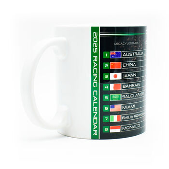 Formula One Racing Calendar 2025 Mug, 4 of 11