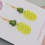 Pineapple Glitter Earrings, thumbnail 2 of 4