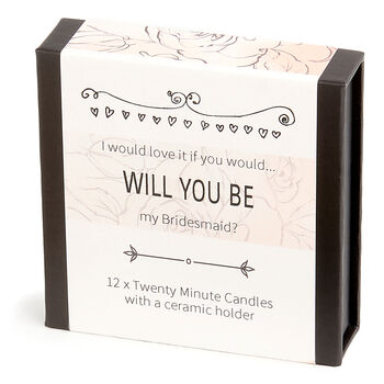 Will You Be My Bridesmaid, Relaxation Candle Wedding Gift Set, 3 of 12