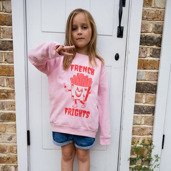 French Frights Girls' Slogan Sweatshirt, 2 of 4