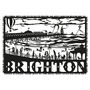 Brighton Seafront Folk Art Print, thumbnail 2 of 3