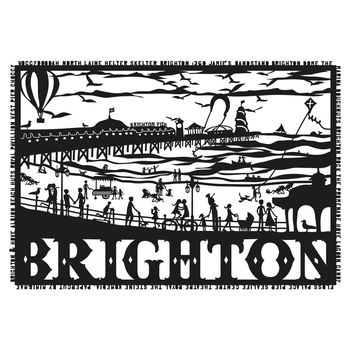 Brighton Seafront Folk Art Print, 2 of 3