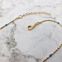 18k Gold Vermeil Plated Turquoise Beaded Necklace, thumbnail 3 of 4
