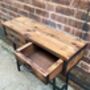Industrial Reclaimed Console Side Table Drawers 004, thumbnail 5 of 6