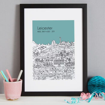 Personalised Leicester Print, 6 of 9