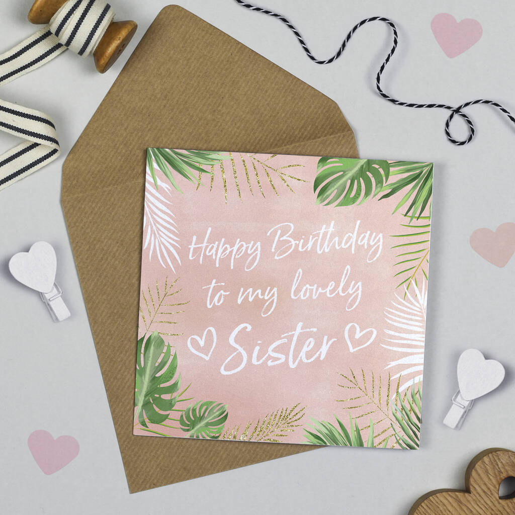 California 'Lovely Sister' Birthday Card