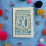 Personalised 90th Birthday Card Papercut Flower Design, thumbnail 1 of 7