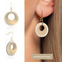 Sustainable Circular Earrings • Gold Plated Sterling Silver Hooks • Available In Five Colours, thumbnail 2 of 8