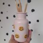 Smiley Face Decorated Mini Vase / Pencil Pot, thumbnail 1 of 1