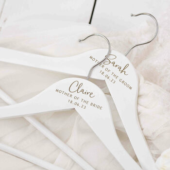 Personalised Wooden Bridal Wedding Day Hanger, 3 of 4