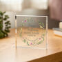 Personalised Christening Gift Floral Name Plaque Keepsake, thumbnail 2 of 5