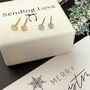 Diamond Cz Earrings Christmas Gift Set Gold And Silver, thumbnail 1 of 10