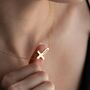 Sideway Cross Name Necklace In Sterling Silver, thumbnail 4 of 6