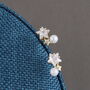 Friendship Star Pearl Sterling Silver Earrings, thumbnail 3 of 7