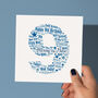 Blue Star Personalised 9th Birthday Card, thumbnail 1 of 6