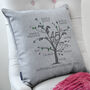 Personalised Sapphire Anniversary Family Tree Cushion, thumbnail 4 of 4