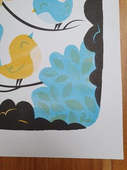 I Like Birds A4 Riso Art Print, 3 of 5