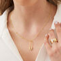 Sterling Silver Jewelled Safety Pin Beaded Necklace, thumbnail 2 of 7