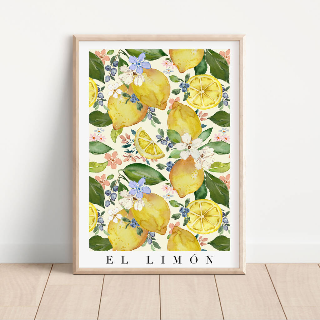 El Limón Art Print By Ellie Mae Designs